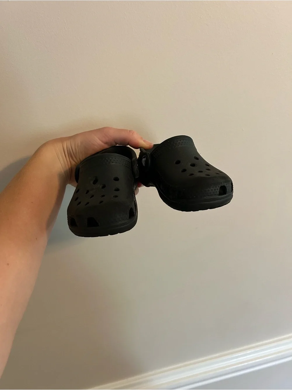 Kids Crocs Black Slip-On Clog Shoes